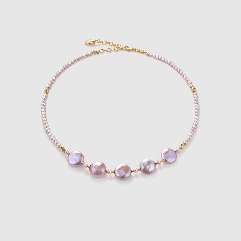 Baroque lilac pearl necklace – SENSPACE LONDON