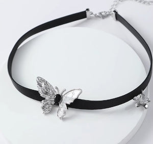 New Chinese style butterfly choker necklace short black necklace