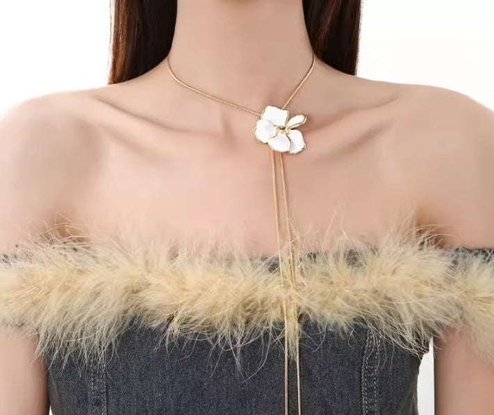 White flower necklace