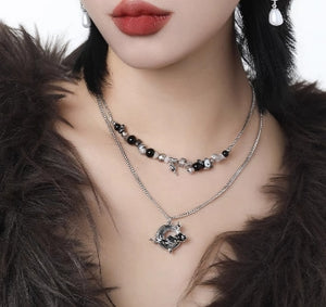 Cangyue necklace cool feeling new Chinese style stacking clavicle necklace