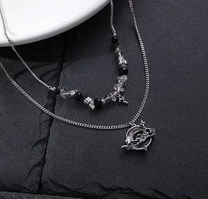 Cangyue necklace cool feeling new Chinese style stacking clavicle necklace