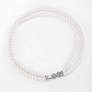 Double layer pearl necklace