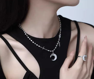 Fantasy Star Moon Necklace French Clavicle Chain