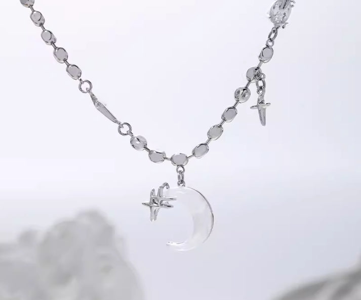 Fantasy Star Moon Necklace French Clavicle Chain