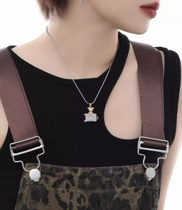 Bear suitcase necklace