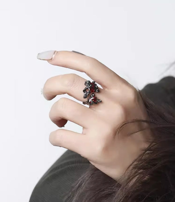 Unique cool dark open index finger ring