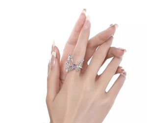 Sweet Cool Zirconia Butterfly Ring