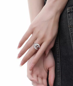 Cool unique moon open index finger ring