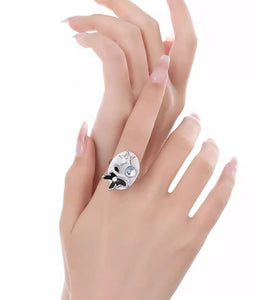 Five-pointed star butterfly ring