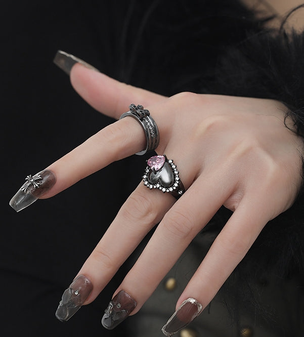 Gunmetal Bow Ring