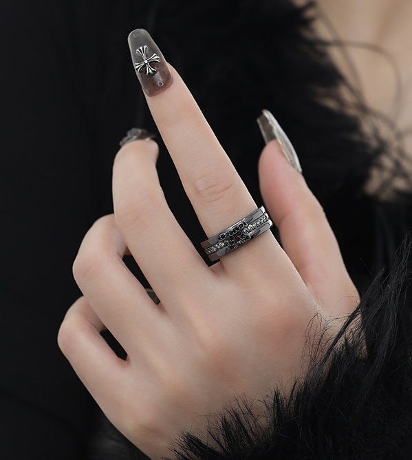 Gunmetal Bow Ring