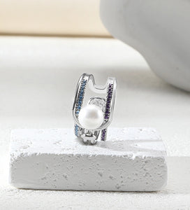 Colored Diamond Pearl Ring