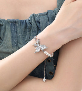 Ins cold pearl butterfly bracelet