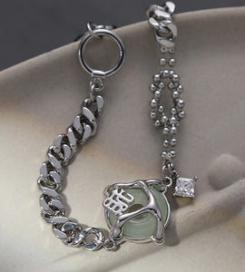 Fortune peace locket bracelet