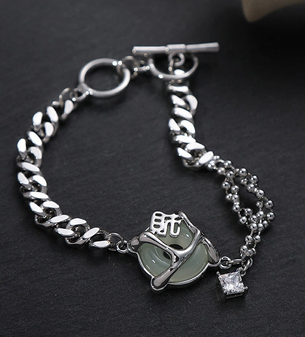 Fortune peace locket bracelet