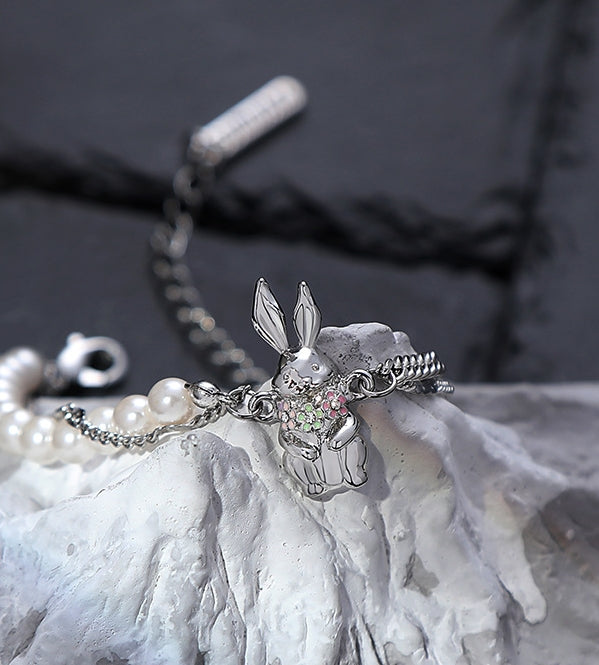 Cute Rabbit Double Layer Bracelet