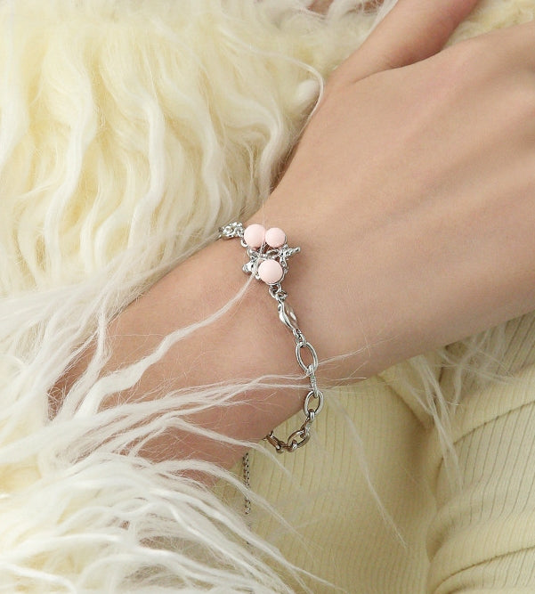 Pink Pearl Star Bracelet