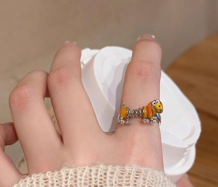 Cartoon cute spring dog ring