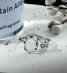 Ins style moonstone ring