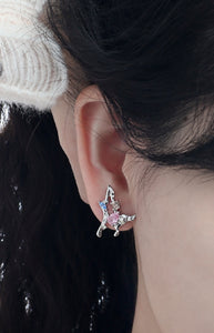 Small Butterfly Diamond Earrings