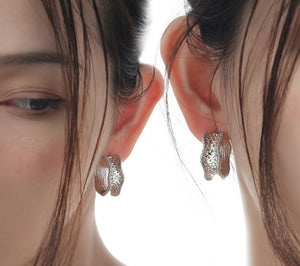 Irregular metal earrings