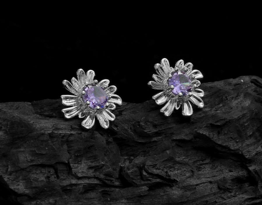 Flower small chrysanthemum earrings