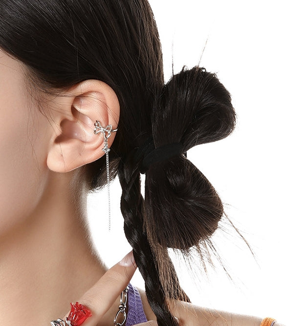 Hollow Butterfly Tassel Ear Cuff