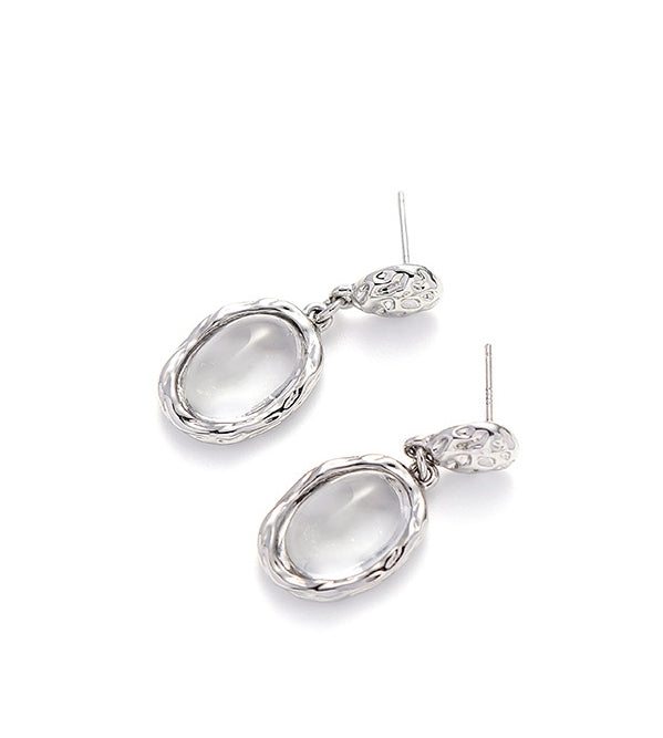 Transparent Cabochon Earrings