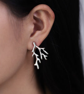 Antler Asymmetric Tassel Earrings