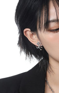 Mechanical Kitten Oil Drop Earrings