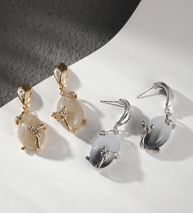 ins simple alloy pleated earrings