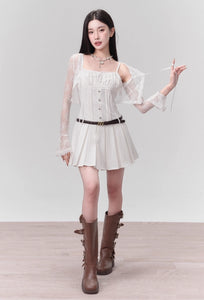 Sweet cool hot girl suspender skirt temperament new dress