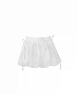 Versatile Organza Puffy Flower Bud Miniskirt