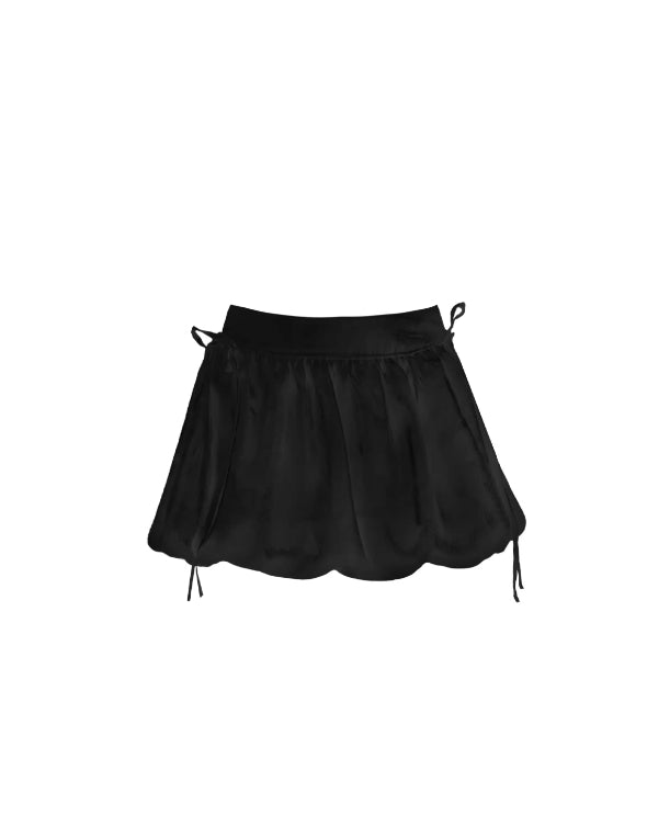 Versatile Organza Puffy Flower Bud Miniskirt