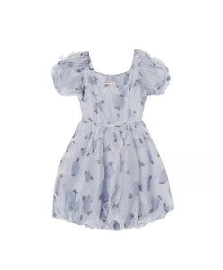 Mid-Autumn Summer Dream Rose Bud Blue-Gray Princess Dress