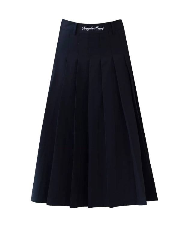 College style all-match A-line maxi skirt