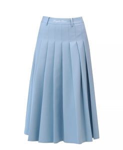 College style all-match A-line maxi skirt