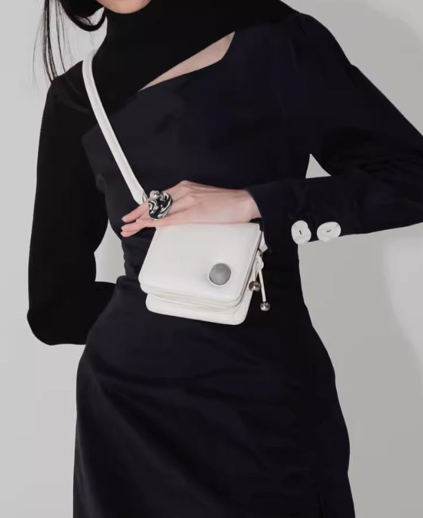 Leather crossbody underarm bag