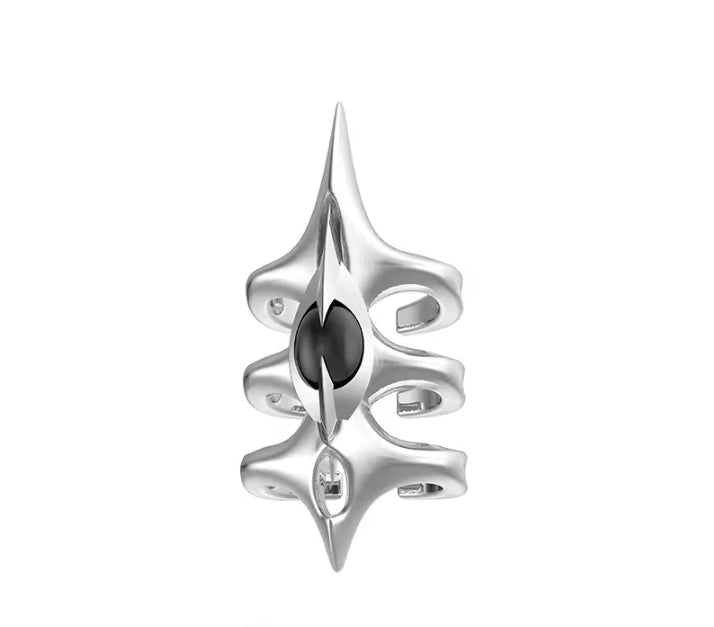 Triple Stacked Spike Ring