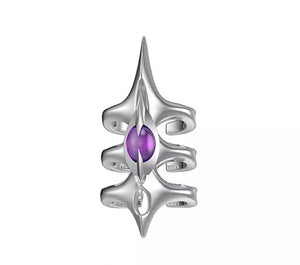 Triple Stacked Spike Ring