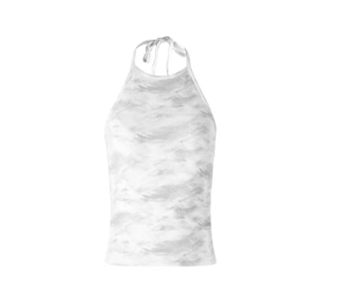 Tie-Dye Halter Neck Tank Top