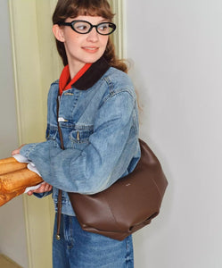 Leather Crossbody Croissant Bag