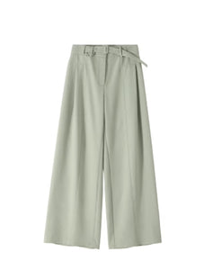 Wide-leg Pants with Belt