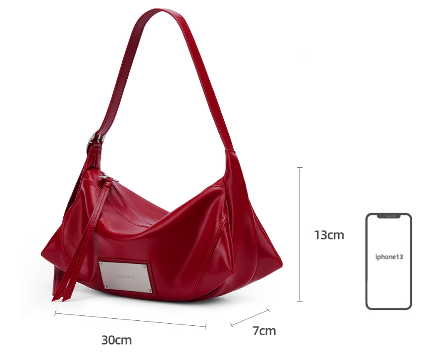 Niche Red Crossbody Bag