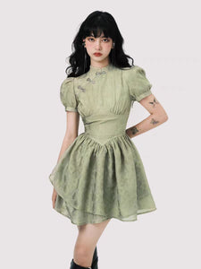 Misty Forest New Chinese Retro National Style Improved Cheongsam Dress Women's Summer