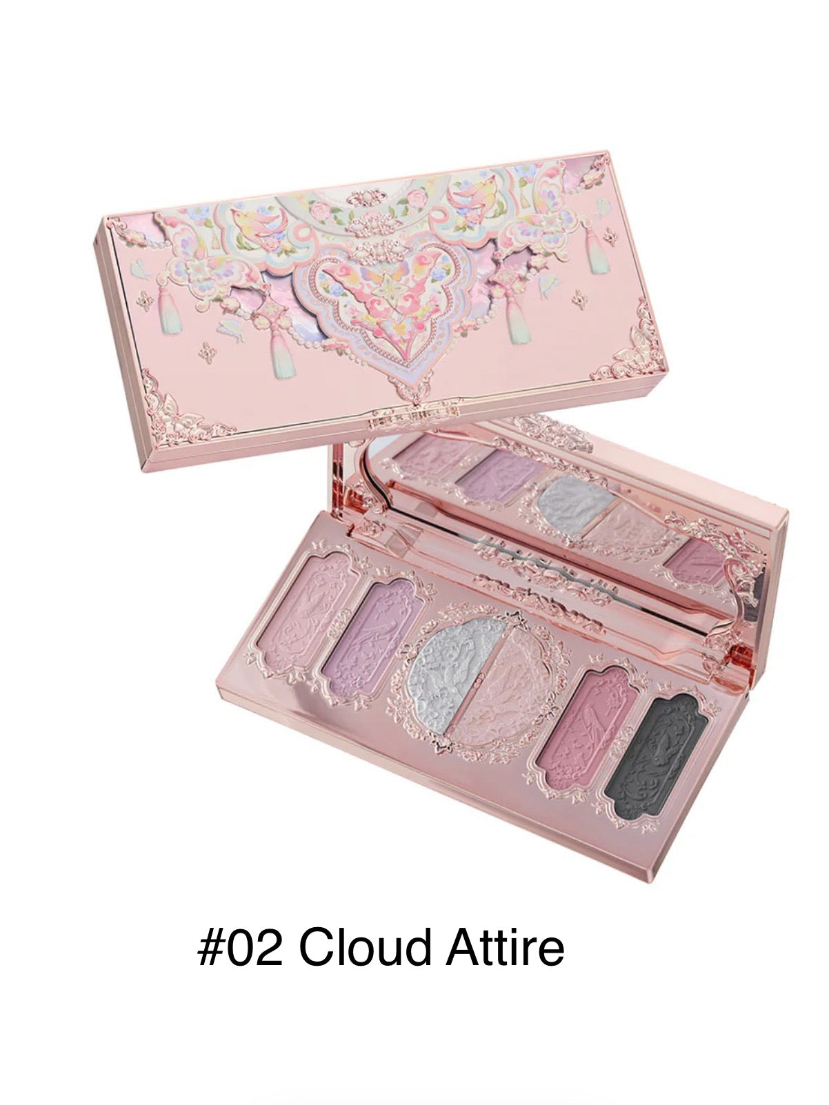 [Butterfly Cloud Collar]Embossed Six-Color Eyeshadow Palette