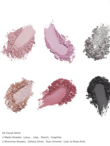 [Butterfly Cloud Collar]Embossed Six-Color Eyeshadow Palette