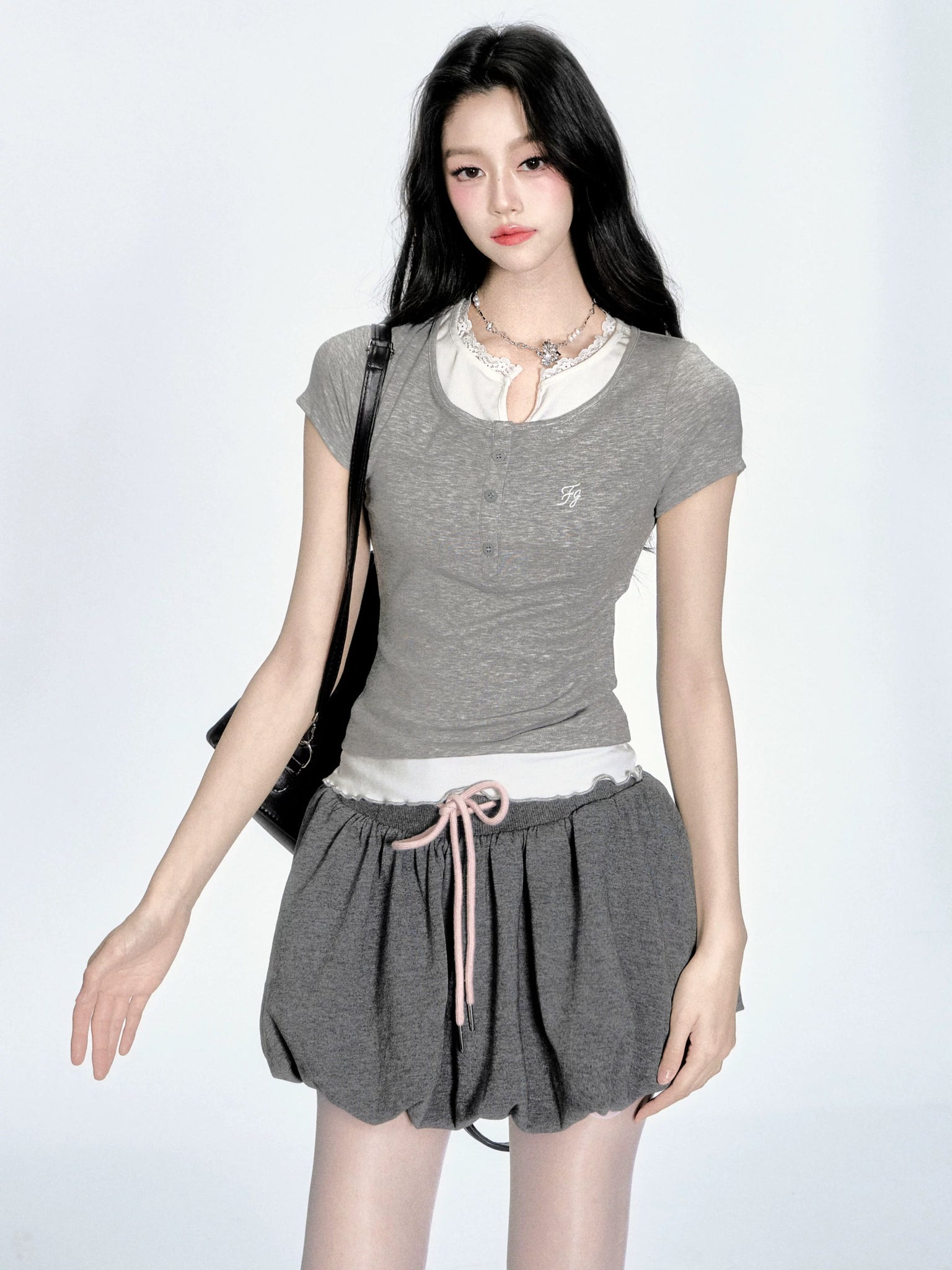 Versatile Slim-Fit Grey Top