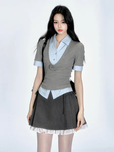 Fake Two-Piece Top