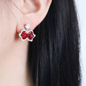 Ankra Red Diamond Stud Earrings